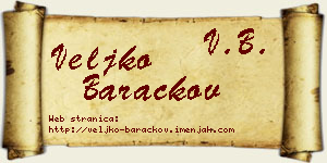 Veljko Baračkov vizit kartica